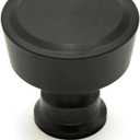 10 Pack 1-1/5Inch(30mm) Matte Black Cabinet Knobs for Dresser Kitchen Knob Drawers Pulls Black Hardware for Cabinets Cupboard Bathroom