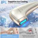 Painless IPL Laser Hair Removal for Women & Men, 39F Sapphire Ice Cooling Technology, At-Home Laser Hair Removal Device for Face, Armpits, Legs, Bikini & Whole Body, Long-Lasting Results