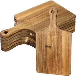Lounsweer 6 Pcs Thicken Cutting Board Bulk Wood Board for Chopping Serving Charcuterie Material for Laser Engraving Mother' Day Wedding Housewarming Gift (13 x 7 inches)
