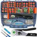 JRready DW5011 Deutsch Connector Kit - DT Connectors 2 3 4 6 Pin, Size 16# Solid Contacts16-20 AWG, Deutsch Crimp Tool & Pin Removal Tool. IP68 Waterproof Automotive Electrical Connectors
