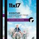 Americanflat 11x17 Picture Frame with Shatter-Resistant Glass - Set of 2 - Signature Collection - Gallery-Style Frames Made of Engineered Wood - Picture Frames for Wall Display - Black