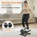 OLIXIS Steppers for Exercise At Home Workout Equipment, Mini Stepper Exercise Machine for Senior Citizens, Twist Stepper with Resistance Bands, Cardio Weight Loss Equipment Home Fitness