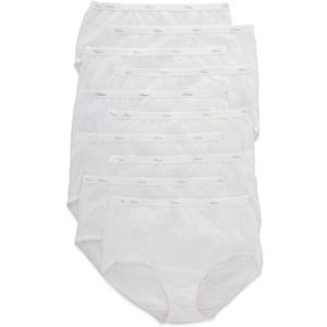 Hanes Women's Underwear Briefs Pack, 10-Pack, Cotton Panties for Women, Moisture-Wicking, Full Coverage, 8/XL