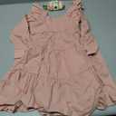 Baby Girls Linen Vintage Dress Ruffle Retro Flower Girl Dresses Boho Sundress, Size XL