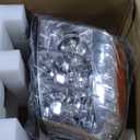 Headlights Assembly Compatible with 2007-2014 Cadillac Escalade, Factory Style, Chrome Housing Clear Lens GM2502291 GM2503291