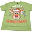 Merry Christmas Lights Red Santa Hat Xmas Family Men Women T-Shirt, XL