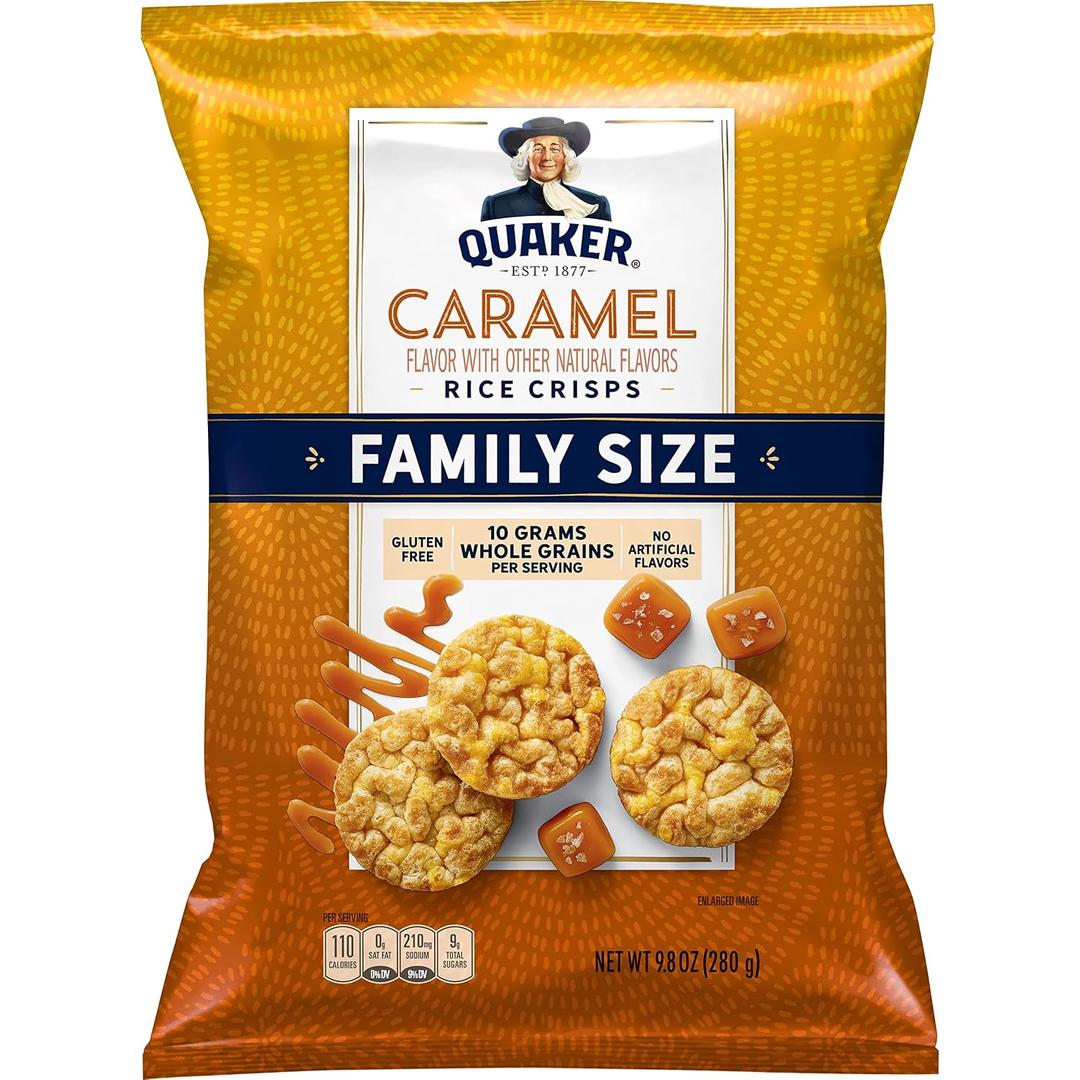 3 x Quaker Rice Crisps Caramel, 9.8 Oz