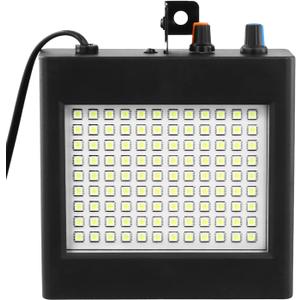 QWORK 108 LED Strobe Light Sound Activated - Plug-in Flash Lamp with Adjustable Speed for Parties