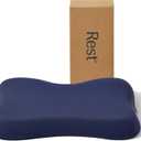 REST Evercool Cooling Pillow, Instant Cool-to-Touch Shell Fabric & Breathable Silicone Sponge Core for All-Night Temperature Regulation & Ergonomic Support, Low Height, Midnight Blue