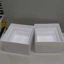 Lifewit 6 PCS Buffet Risers and Stands, Food Risers for Buffet Table, Up to 20 cm/8" Dessert Cake Holder for Party, Collectibles Jewelry Display Shelf, Nesting Cube Boxes, White, (6",7",7.8")