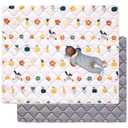 Odorless Premium Foam Baby Play Mat 50" x 50", Soft Microfiber Fabric Crawling Mat for Floor- Comfortable and Hypoallergenic, Non-Slip Cushioned Floor Playpen mat for Infants,Babies,Toddlers