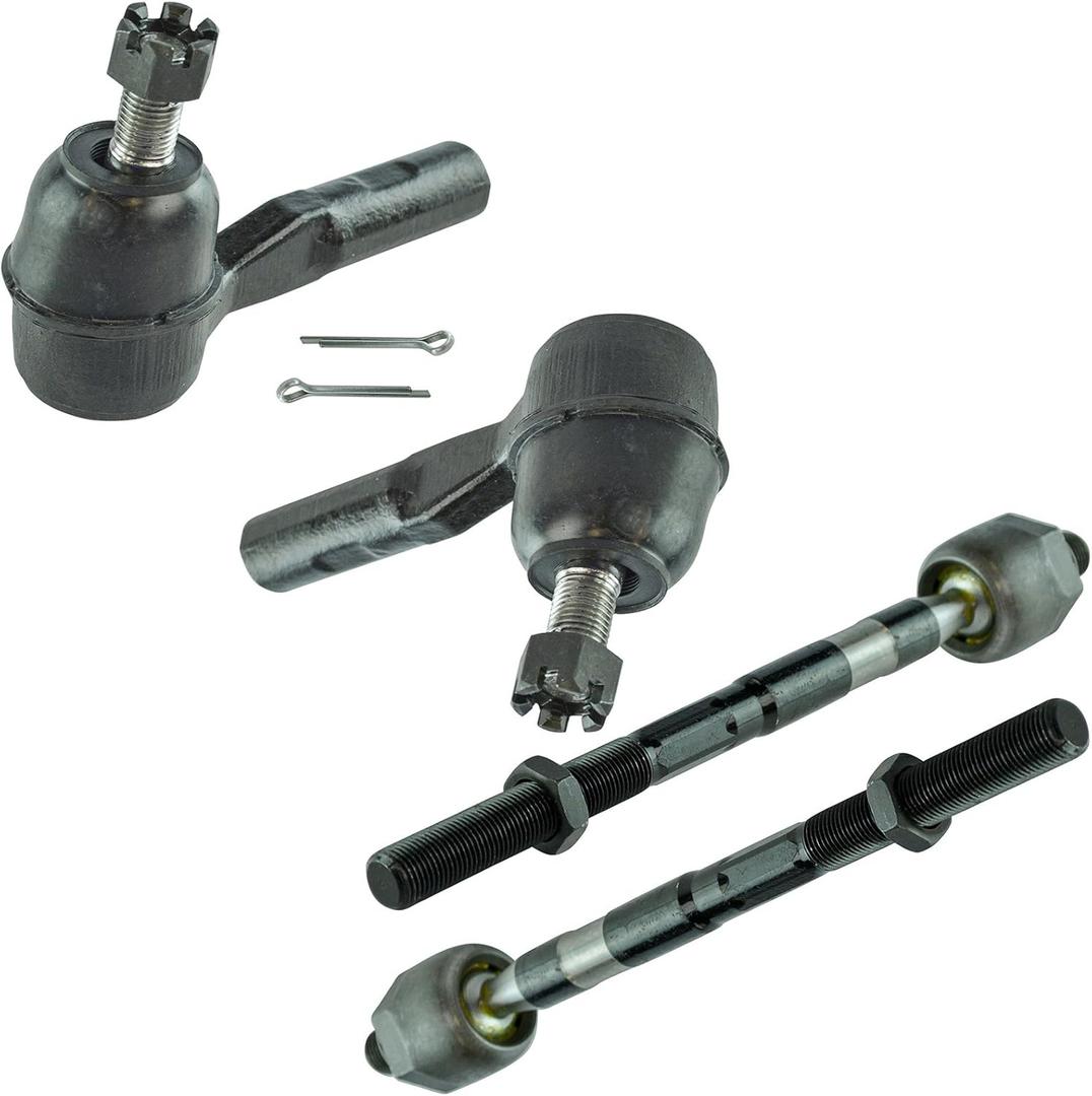 TRQ Front Inner and Outer Tie Rod Set Compatible with 2006-2012 Chevrolet Colorado GMC Canyon 2006 Isuzu i-350 2007-2008 i-370