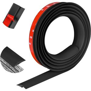 10Ft Floor Transition Strip Self Adhesive Carpet to Tile Floor Edging Trim PVC Threshold Strips, Peel and Stick Floor Joining Strip Suitable for Threshold Height Less Than 5mm(Black)