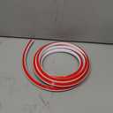 120Inch Flexible Quarter Round Molding Trim, White Self Adhesive Wall Trim Mini Peel and Stick Rubber Trim Molding for Floor, Bathroom, Kitchen, Countertop, 120" L x 0.5" W x 0.5" H