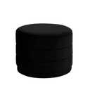 CAIPINFUL 23" Round Velvet Storage Ottoman with Tray