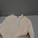 AUTOMET Women's Long Sleeve Blouses Shirts with Ribbed Knit Work Office Basic Tops Small, White 