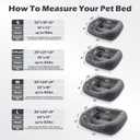 INVENHO Dog Bed Medium Size, Orthopedic Warming Soft Calming Sleeping Puppy Bed Durable Pet Bed with Anti-Slip Bottom, Dark Grey M(30"x24"x9")