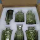 SUPMIND 12pcs Glass Bud Vase Set, Small Green Flower Vases for Centerpieces in Bulk, Mini Vintage Vase for Wedding, Home,Table Decoration