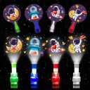 Valentines Day Gifts for Kids, 28 Pack LED Finger Lights with Space Astronaut themed Valentines Cards for Classroom, Finger Flashlights Light Up Toys for Kids Bulk Preschool Valentines Gifts