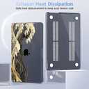 May Chen for 2026 MacBook Pro 14-inch M5 M4 M3 M2 M1 Pro/Max Chip, Release 2026 2025-2021, Model A3427 A3426 A3434 A3112 A3401 A3185, Plastic Hard Shell with Keyboard Cover, Black Sea Wave