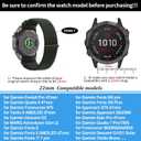 22mm Nylon Watch Bands for Garmin tactix 8/Fenix 8 pro 47mm/Fenix E/Fenix 7/Fenix7 Pro/Fenix 6 Pro/Fenix 6,QuickFit Sport Band for Fenix5/Fenix 5 Plus/Forerunner 970/965/945/Descent G2/G1 Solar