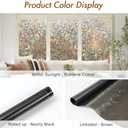 Haton Window Privacy Film, Stained Glass Rainbow Film Decorative Window Clings, Static Cling Sun Blocking Sticker Decal Covering Tint for Home Heat Control, Non-Adhesive, Brown 35.4" x 78.7"