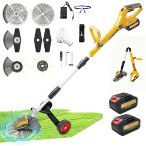 12" Cordless Weed Wacker, 21V Brushless 3-in-1 Grass Trimmer Edger