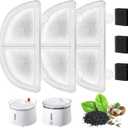 Cat Water Fountain Filter Replacement, Parner Triple Filtration System Pet Water Fountain Filter for WF20/CF20 Wireless Pumps Cat Water Fountain, 3 Pack & 3 Sponges