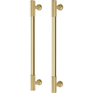 VEHCIL 20 Pack Brushed Gold Cabinet Handles, 7.5" Hole Centers Kitchen Cabinet Pulls Drawer Dresser Handles Cabinet Hardware for Kitchen Cupboard, Solid Zinc Alloy