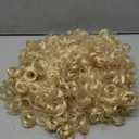 Mens Curly Light Blonde Afro Wig Short Fluffy Rocker Wigs Cosplay Costume Daily Hair Wig for Male Guys