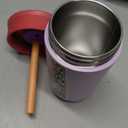 Owala Kids Insulation Stainless Steel Tumbler with Spill Resistant Flexible Straw, Easy to Clean, Kids Water Bottle, Great for Travel, Dishwasher Safe, 12 Oz, Pink and Purple (Lilac Rocket)