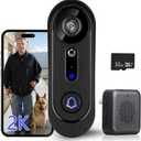 Doorbell Camera Wireless 2K, No Monthly Fee,3MP Video Doorbell with 32GB SD Card/Cloud Storage, No Subscription,Night Vision, 2-Way Audio, PIR Motion Detection, Alert, 2.4Ghz WiFi