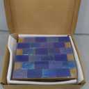 LSDECO 5 Sheets Glass Tile Mosaic Tiles Pool Tile Backsplash for Kitchen Bathroom Shower Tile (Cobalt Blue, 5 Sq.Ft) (Box of 5)