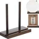 Tabletop Wooden Display Stand Wooden Easel Book Display Holder 7.8 x 3.54 x 7.8 Inch Artwork Storage Rack for Picture Plate Frame Albums Record Magazine Tablet Canvas Board