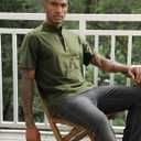 Mens Cotton Linen Shirts Short Sleeve Henley T-Shirt Summer Casual Lightweight Hippie Beach Tops (M)