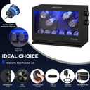 BEWISHOME Watch Winders for Automatic Watches, 4 Watch Winder and 6 Watch Display Case with Led Light 4 Modes, Automatic Watch Winder Box with Japanese Quiet Motor USB-C Adapter, Black SYQ04B