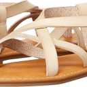 Amazon Essentials womens Casual Strappy Sandal (11 Wide, Taupe)
