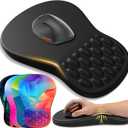 YIWEI Ergonomic Mouse Pad with Wrist Support - Gel Memory Foam Mouse Mat for Computer Keyboard & Laptop - Non-Slip Base, Pain Relief for Home Office & Gaming - Black