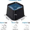 ANNKUT Bed Risers 4 Inch Heavy Duty, Furniture Risers for Bed Desk Table Sofa CouchOversized Bed Lifts Risers, Support up to 5000 Lbs(4 Pack Black)