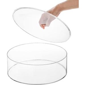 Jucoan Set of 2 Clear Acrylic Fillable Cake Stand, Cake Tier Display Stand Cupcake Stand, 12 Inch & 8 Inch Round Cylinder Display Riser for Wedding Birthday Baby Shower Easter Party Centerpieces