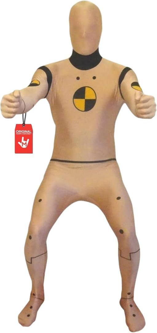 Morphsuits Crash Test Dummy Costume Adult, Crash Test Dummy Costume, Halloween Costumes for Men, Halloween Costumes for Adult (Medium)