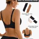 Wireless Bras for Women Bralette - Womens Seamless Push Up Full Coverage Wirefree Padded Sleep Bra with Support and Lift (Black, S)