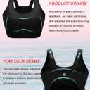 RUNNING GIRL High Impact Sports Bras for Women,Racerback Running Bra Workout Crop Tank Tops Longline Sports Bra Push up (Black, L)