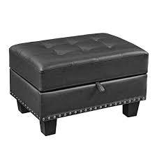  Storage Ottoman Coffee Table with Lift Top, Oversized Square Ottoman with Storage for Living Room, Tufted Linen Ottoman Foot Rest for Bedroom 28.4"x18.5"x12.6"H