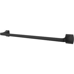 Pfister Bruxie Bath Towel Bar for Bathroom, 24-Inch, Wall-Mounted, Screw-in, Matte Black Finish, BTBBIE2B