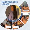 12 inch Loc Extensions Human Hair, 50 Strands Permanent Dreadlock Extensions Human Hair 0.4cm Width 100% Full Handmade Dreads Can Be Dyed and Bleached (Black)