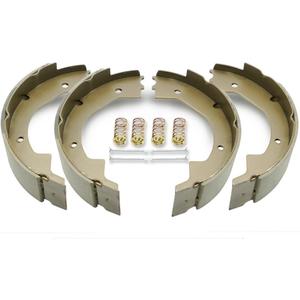 RV MURTS 2 Pairs 10" x 2-1/4" Electric Trailer Brake Shoes Replacement Kits for 2300-3500 lbs Trailer 4 Holes Brake Assembly with Springs&Pins, Trailer Axle Hub Accessories for Camper, Dexter Type.