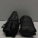 Whispering Winds Inflatable Seat Cushion - Comfortable Blow-up Foam Pad for Airplane, Travel, Stadium, Outdoors, Camping, Car & More (Large, Black - 2pack)