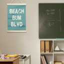 NQDWX Beach Bum Blvd Hanging Flag - Coastal Retro Wall Decor, 12x17 Inch Vintage Surf Style Banner, Beach House Sign, Gift for Surfers & Summer Vibes Lovers. (162)