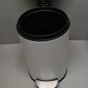 TIPGO Small Trash Can with Lid Soft Close, 4.5 Liters / 1.2 Gallon Bathroom Garbage Can, Mini Step Trash Bin, Stainless Steel Wastebasket for Bathroom, Bedroom, Office (White)